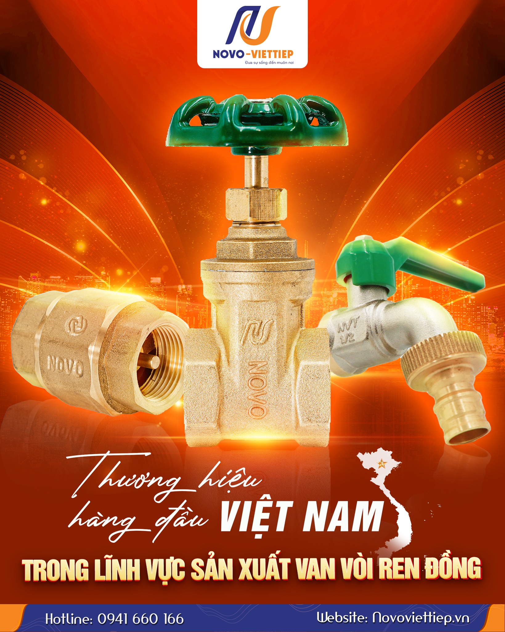NOVO-Việt Tiệp: Thương hiệu hàng đầu Việt Nam trong lĩnh vực sản xuất van vòi ren đồng